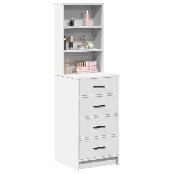 vidaXL Highboard with Drawer White 40 x 41 x 135 cm Engineered wood