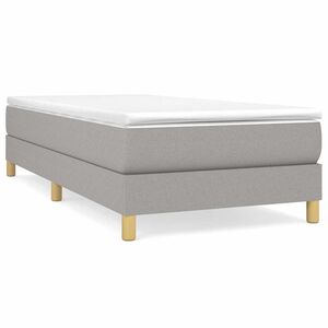 vidaXL Box Spring Bed Frame Light Grey 80x200 cm Fabric