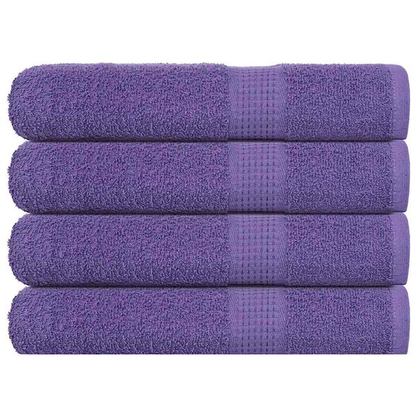 vidaXL Towels 4 pcs "FROGN" Purple 100x200 cm 100% Cotton