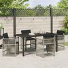 vidaXL Garden Dining Set 5 pcs Light Grey Poly Rattan