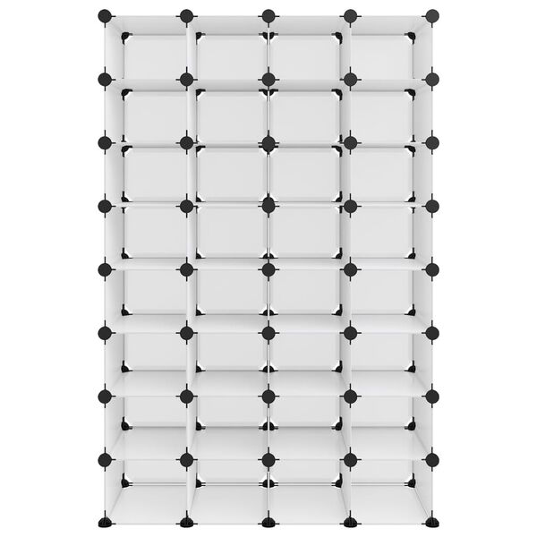 vidaXL Shoe Rack Transparent 93x36.5x140 cm PP