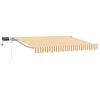 vidaXL Manual Awning Frame with LEDs Yellow and White 3 x 2 m