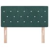 vidaXL LED Headboard with LED Strip Lights Dark Green 90 cm Polyester