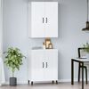 vidaXL Highboard High Gloss White 69.5x34x180 cm Engineered Wood