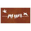 vidaXL Garden Wall Decoration 105x55 cm Corten Steel Bird Design