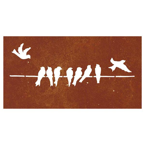 vidaXL Garden Wall Decoration 105x55 cm Corten Steel Bird Design