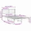 vidaXL Bed Frame with Upholstered Headboard Light Grey 120 x 200 cm