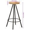 vidaXL 7 Piece Bar Set Solid Wood Mango