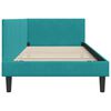 vidaXL Corner Bed Frame with Headboard Turquoise 80 cm x 200 cm Velvet