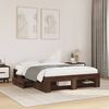 vidaXL Bed Frame without Mattress Brown Oak 120x200 cm Engineered Wood