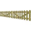 vidaXL Picket Fence Gate 2 pcs Impregnated Wood 300x60 cm