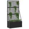 vidaXL Garden Planter Black 70 x 30 x 135 cm Metal
