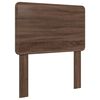 vidaXL Bed Frame with Headboard Brown Oak 90 x 190 cm Solid Pine Wood