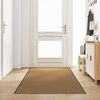 vidaXL Doormat Other Cream and Black 120 x 350 cm Polyamide and PVC