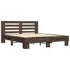 vidaXL Bed Frame without Mattress Brown Oak 150x200 cm King Size