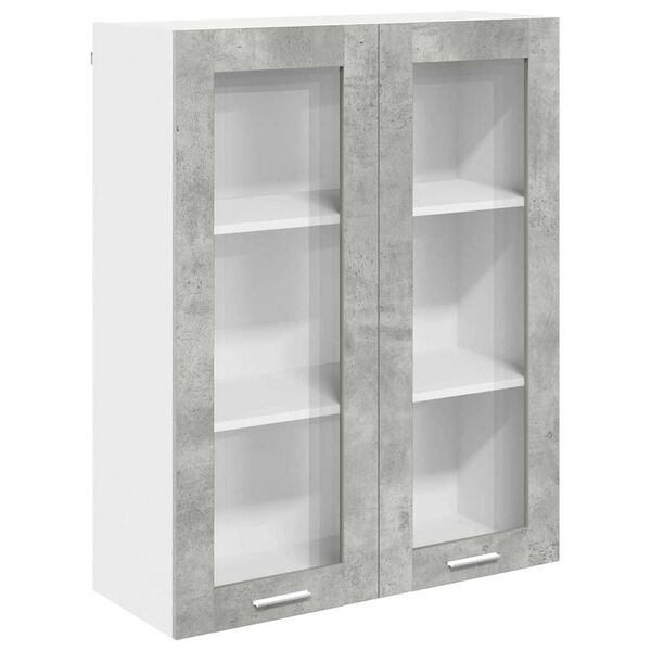 vidaXL Hanging Cabinet Concrete Grey 80 x 31 x 100 cm Engineered Wood