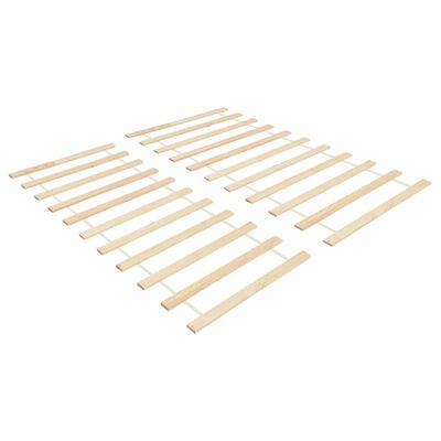 vidaXL Roll up Bed Bases 2 pcs with 11 Slats 70x200 cm Solid Pinewood