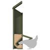 vidaXL Chicken Feeder Olive Green 13 x 12 x 51 cm Cold-Rolled Steel