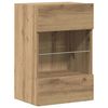 vidaXL Wall Cabinets with LED Lights for TV 2 pcs Artisan Oak 40x30x60,5 cm