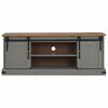 vidaXL TV Cabinet HALDEN 2 Sliding Doors Grey 150x40x60 cm Solid Wood