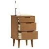 vidaXL Bedside Cabinet MOLDE Brown 40x35x65 cm Solid Wood Pine