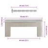 vidaXL Cabinet Handles 10 pcs Silver 64 mm Stainless Steel