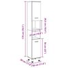 vidaXL Bathroom Cabinet Old Wood 30x30x179 cm Engineered Wood