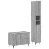 vidaXL 2 Piece Bathroom Cabinet Set ZWOLLE Grey Sonoma Engineered Wood