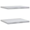 vidaXL Wall Shelves 2 pcs 50x40 cm Silver Stainless Steel