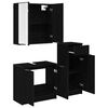vidaXL Bathroom Furniture Set 3 pcs Black Oak Engineered Wood