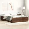 vidaXL Bed Frame without Mattress Brown Oak 120x190 cm Small Double Small Double