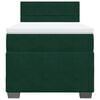 vidaXL Box Spring Bed with Mattress Dark Green 100x200 cm Velvet