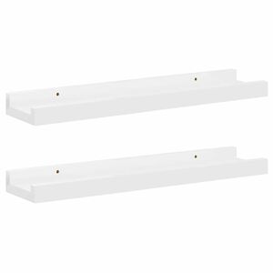 vidaXL Wall Shelves 2 pcs High Gloss White 40x9x3 cm