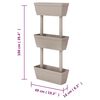 vidaXL Garden Planter 6 pcs 100 cm Taupe
