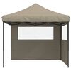 vidaXL Party Tent Folding Taupe 292 x 292 x 315 cm Oxford Fabric