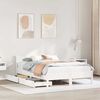 vidaXL Bed Frame with Drawers White 140x200 cm Solid Wood Pine