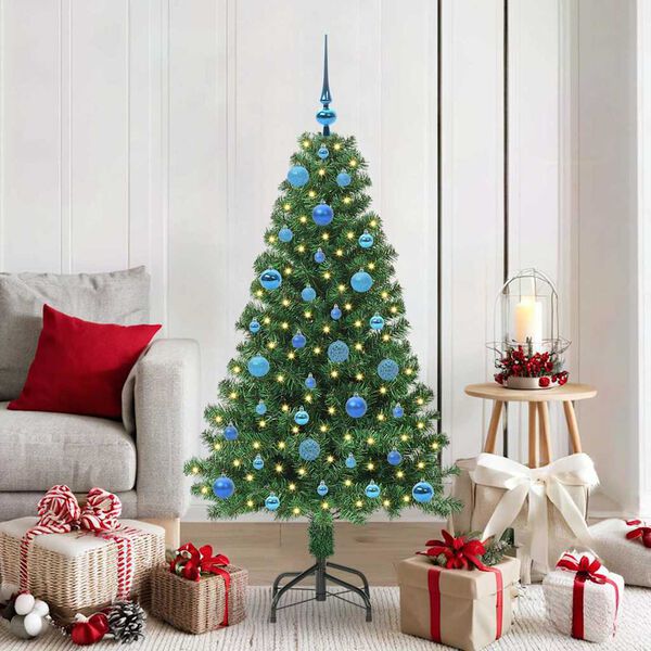 vidaXL Artificial Christmas Tree with 150 LEDs with Stand Green 150 cm
