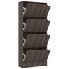 vidaXL Shoe Cabinet with 4 Doors Grey Sonoma Oak 59x24x136 cm Engineered Wood