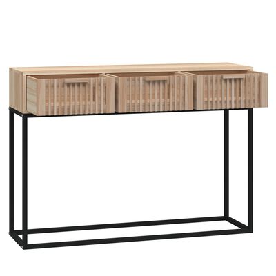 vidaXL Console Table 105x30x75 cm Engineered Wood and Iron