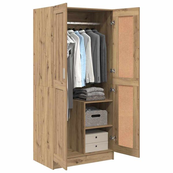 vidaXL Wardrobe Artisian Oak 82.5 x 51.5 x 180 cm Engineered Wood