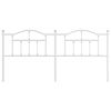 vidaXL Metal Replace Headboard White 193 cm