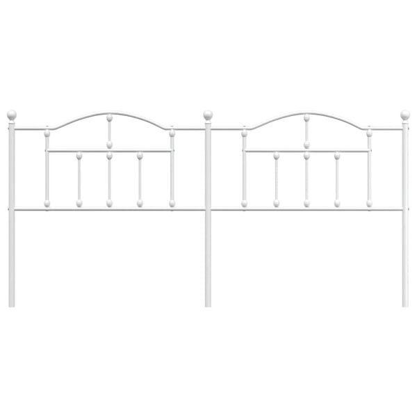 vidaXL Metal Replace Headboard White 193 cm