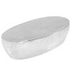 vidaXL Coffee Table Hammered Silver 100x50x28 cm Aluminium