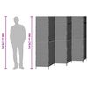 vidaXL Room Divider Folding Manual Beige 292 x 180 cm Poly Rattan