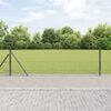 vidaXL Fence Post Grey 25 x 0.4 m (36 mm mesh) Steel and PVC