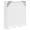 vidaXL Bathroom Mirror Cabinet with LED Light White 45x13x52 cm