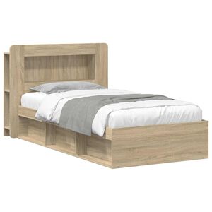 vidaXL Bed Frame with Storage Sonoma Oak 90 x 190 cm Engineered Wood