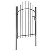 vidaXL Garden Gate Woerden Steel 1x1.5 m Black