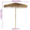vidaXL Tiki Umbrella with Banana Leaf Canopy 240 cm Bamboo