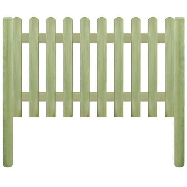 vidaXL Picket Fence Impregnated Pinewood 5.1 m 100 cm 6/9cm